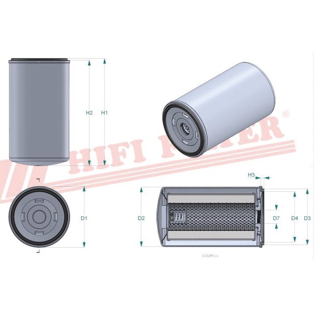 Filtre Hydraulique SH 62171 Hifi Filter référence fournisseur HIFSH62171